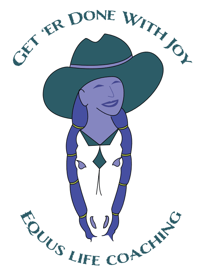 Get Er Done With Joy Equus Coaching Logo.